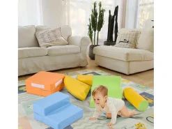 6 Gigantische Bouwstenen Voor Hardlopen En Klimmen, Grote Bouwstenen Voor Kinderen. Trappen En Glijbaan Voor Kinderen - Speelgoed Om Te Klimmen, Glijden En Kruipen. Voor Kleuters En Baby'S, Zachte, Kleurrijke Bouwstenen.-Vente-unique Hot