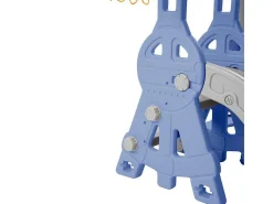 4 In 1 Glijbaan - Met Trap, Schommel, Basketbalring - Blauw-ModernLuxe Outlet