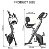 3 In 1 Opvouwbare Hometrainer, Magnetische X-Bike Ligfiets Fitness Bike Met 8-Level Verstelbare Weerstand Voor Home Gym Workout-Vente-unique Best