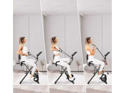 3 In 1 Opvouwbare Hometrainer, Magnetische X-Bike Ligfiets Fitness Bike Met 8-Level Verstelbare Weerstand Voor Home Gym Workout-Vente-unique Best
