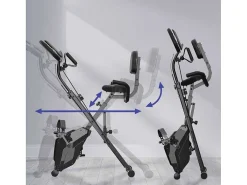 3 In 1 Opvouwbare Hometrainer, Magnetische X-Bike Ligfiets Fitness Bike Met 8-Level Verstelbare Weerstand Voor Home Gym Workout-Vente-unique Best