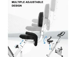 3 In 1 Opvouwbare Hometrainer, Magnetische X-Bike Ligfiets Fitness Bike Met 8-Level Verstelbare Weerstand Voor Home Gym Workout-Vente-unique Best