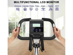 3 In 1 Opvouwbare Hometrainer, Magnetische X-Bike Ligfiets Fitness Bike Met 8-Level Verstelbare Weerstand Voor Home Gym Workout-Vente-unique Best