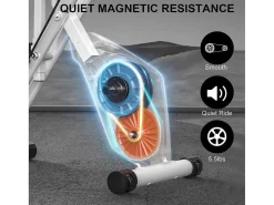 3 In 1 Opvouwbare Hometrainer, Magnetische X-Bike Ligfiets Fitness Bike Met 8-Level Verstelbare Weerstand Voor Home Gym Workout-Vente-unique Best