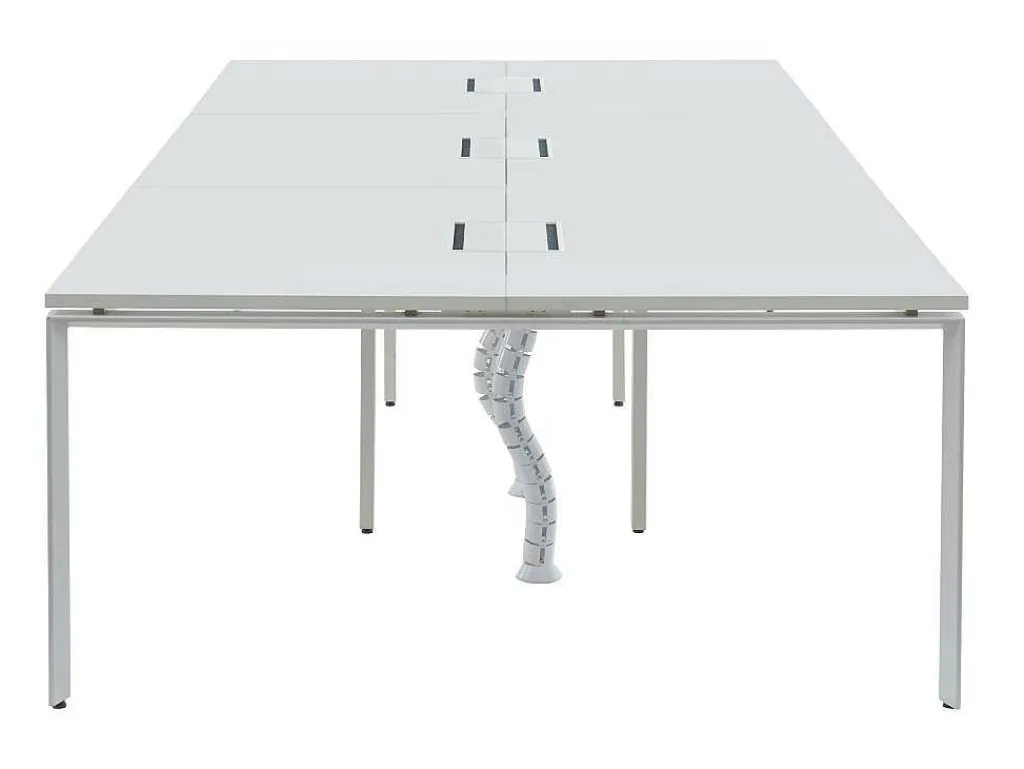 6 Persoons Bureau Bank - Wit - L120 Cm - Downtown-Workēa Best