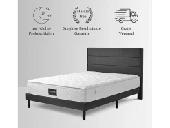 140 X 200 Cm Matras Met 7-Zone Pocketveren En Hr-Foam, 25 Cm Dik - Merax-Vente-unique Outlet