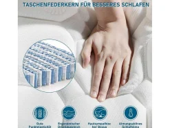 160 X 200 Cm Matras Met 7-Zone Pocketveren En Hr-Schuim, 25 Cm Dik - Merax-Vente-unique Discount