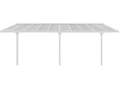 Aanleunende Carport In Aluminium 18,8 M - Wit - Alvaro-EXPERTLAND New