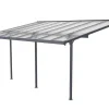 Aanleunende Pergola In Aluminium 15,1M Antraciet Alvaro - L497Xd305Xh240/285 Cm-EXPERTLAND Discount
