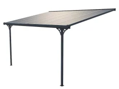Aanleunende Pergola In Aluminium 13,2M Antraciet Alvaro - L436Xd305Xh240/285 Cm-EXPERTLAND Clearance