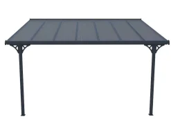 Aanleunende Pergola In Aluminium 13,2M Antraciet Alvaro - L436Xd305Xh240/285 Cm-EXPERTLAND Clearance