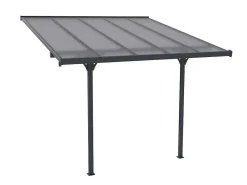 Aanleunende Pergola In Aluminium 9,5M Antraciet Alvaro - L314Xd305Xh240/285 Cm-EXPERTLAND Outlet