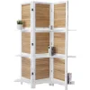 Aberdeen Scherm Met Planken, Wit/Bruin-Vente-unique Clearance