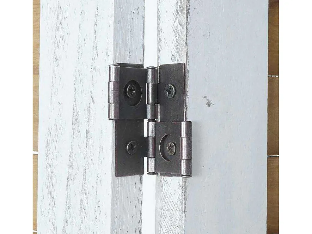 Aberdeen Scherm Met Planken, Wit/Bruin-Vente-unique Clearance