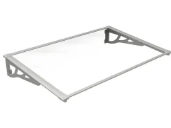 Afdak Kepler Van Aluminium - 120 X 90 X 22 Cm - Zilverkleur-Vente-unique Clearance