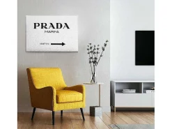Afdrukken Op Canvas Prada Marfa, Wit, Zwart, 45X3X70 Cm,-EPIKASA
