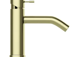 Afgeronde Mechanische Mengkraan - Goud Met Satijnglans - Adour-Shower & Design Clearance