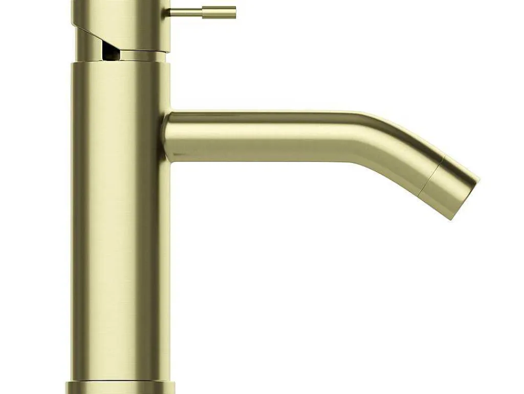 Afgeronde Mechanische Mengkraan - Goud Met Satijnglans - Adour-Shower & Design Clearance