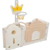 Afneembare En Opvouwbare Babybox 12+2 Met Speelbord, Basketbalring En Schommel Poederroze-ModernLuxe Discount