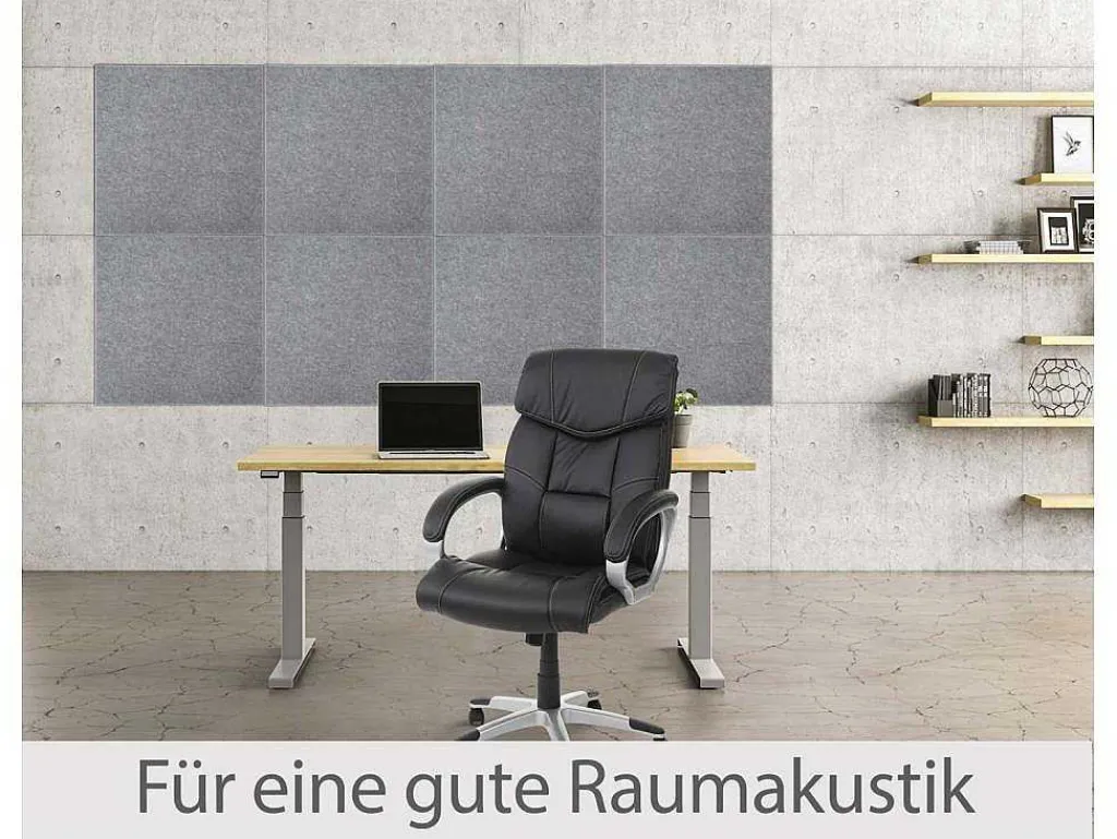 Akoestisch Wandpaneel Mcw-L52 (Set Van 4), Grijs-Vente-unique Discount
