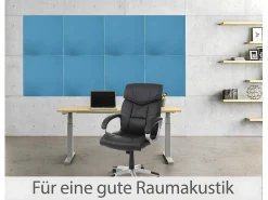 Akoestisch Wandpaneel Mcw-L52 (Set Van 4), Blauw-Vente-unique Hot