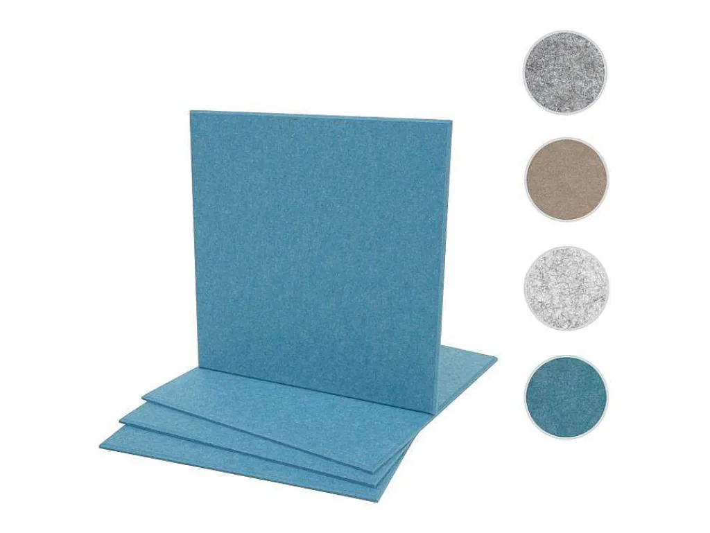 Akoestisch Wandpaneel Mcw-L52 (Set Van 4), Blauw-Vente-unique Hot