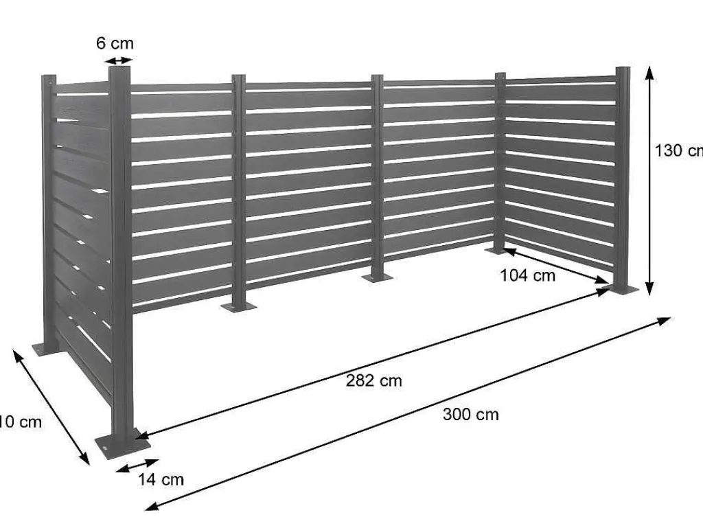Aluminium Afvalemmerhek Mcw-K57, Grijs-Vente-unique Outlet