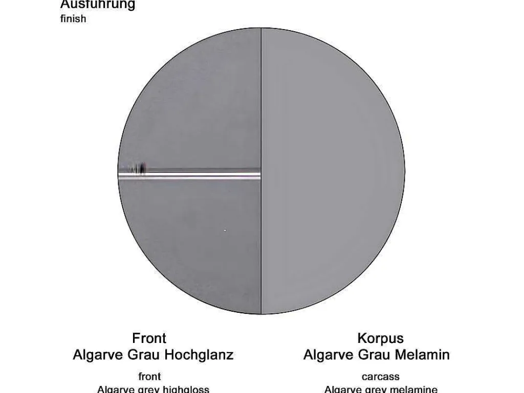 Amandamandobea Badkamerkast 1 Deur Grijs, Agave Grijs Hoogglans.-Trendteam Discount