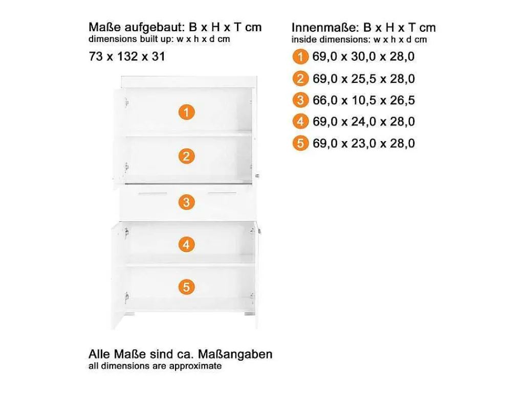 Amandamandobea Badkamerkast 1 Lade, 4 Deuren Grijs, Agave Grijs Hoogglans.-Trendteam Hot