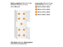 Amandamandobea Kolomkast 1 Open Vak, 4 Deuren Grijs, Agave Grijs Hoogglans.-Trendteam Clearance