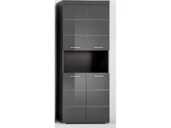 Amandamandobea Kolomkast 1 Open Vak, 4 Deuren Grijs, Agave Grijs Hoogglans.-Trendteam Clearance