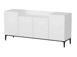 Annalisa Multifunctioneel Kabinet, Wit, Zwart, 160X42X75 Cm,-EPIKASA