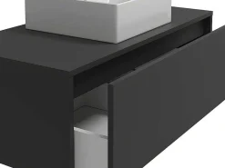 Antracietgrijs Hangend Badkamermeubel Met Enkele Wastafel - 94 Cm - Teana Ii-Vente-unique Hot