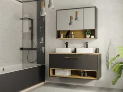 Badkamer Muurkast - Antraciet - 100 Cm - Yangra-Vente-unique Outlet