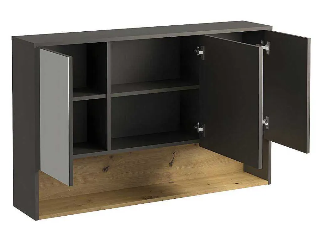 Badkamer Muurkast - Antraciet - 100 Cm - Yangra-Vente-unique Outlet