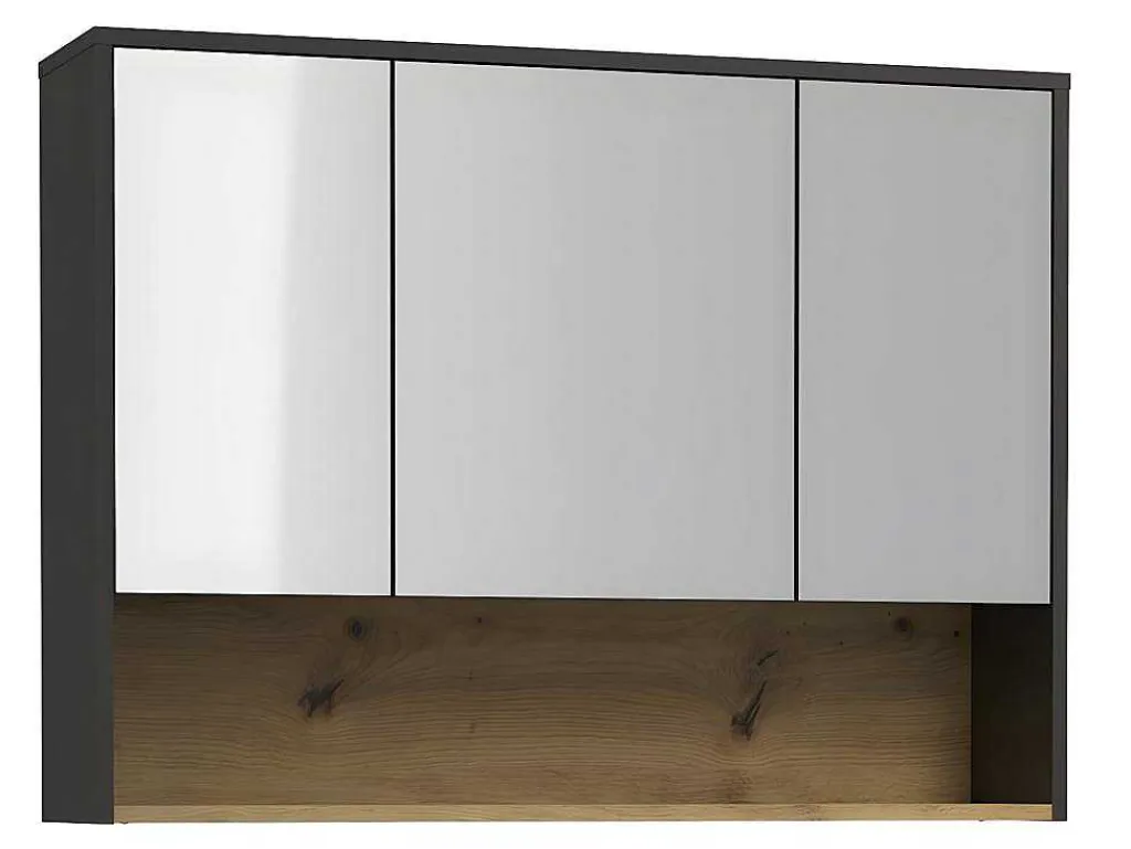 Badkamer Muurkast - Antraciet - 100 Cm - Yangra-Vente-unique Outlet