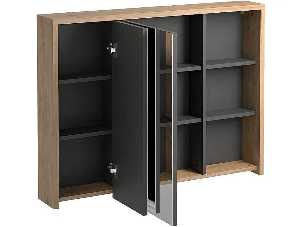 Badkamer Muurkast - Naturel Kleur - 100 Cm - Purnal-Vente-unique Outlet