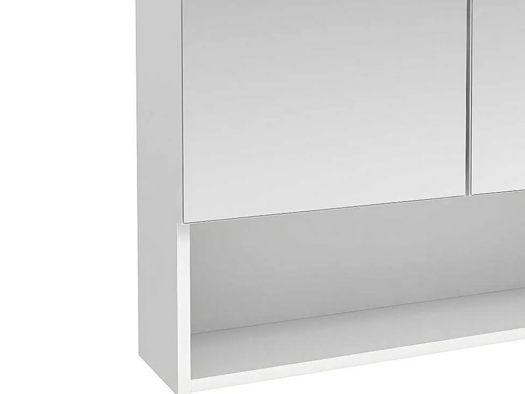 Badkamer Muurkast Met Spiegel En Nis Zumpa - Wit-Vente-unique Clearance