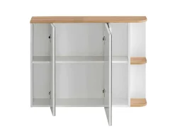Badkamerkast Met Spiegels - Licht Naturel En Wit - 94 Cm - Anida-Vente-unique Online