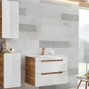 Badkamerkast Naturel En Wit - L32 X B35 X H68 Cm - Aruba-Vente-unique New