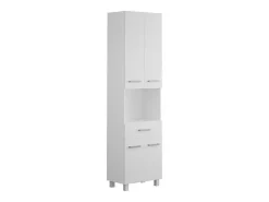 Badkamerkast Op Poten - 180 Cm - Wit - Minela-Vente-unique Outlet