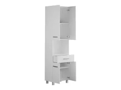 Badkamerkast Op Poten - 180 Cm - Wit - Minela-Vente-unique Outlet