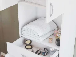 Badkamerkast Op Poten - 180 Cm - Wit - Minela-Vente-unique Outlet