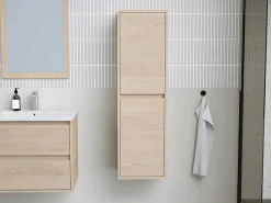 Badkamerkolom - Eikenfineer - L30 X B35 X H120 Cm - Enosea-Vente-unique New