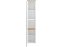 Badkamerkolom Met 5 Planken - Licht Naturel En Wit - Anida-Vente-unique Outlet
