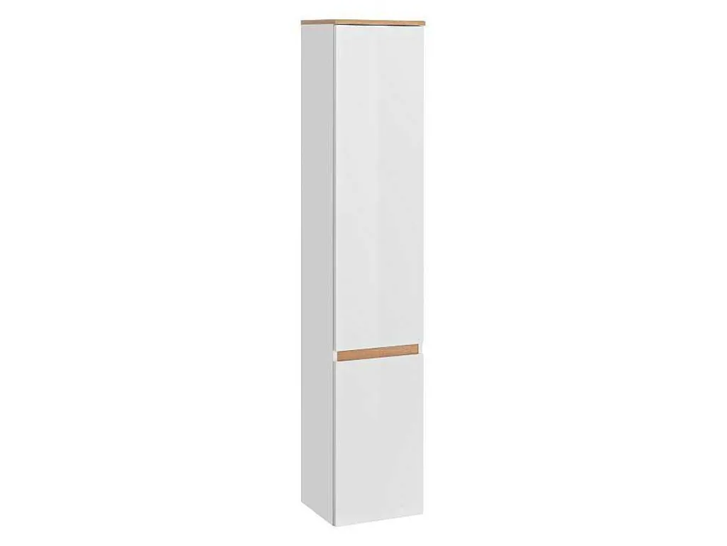 Badkamerkolom Met 5 Planken - Licht Naturel En Wit - Anida-Vente-unique Outlet