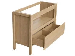 Badkamermeubel Met Opzetwastafel Van Steen - Eikenfineer - 120 Cm - Cosmoti-Vente-unique Hot