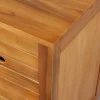 Badkamermeubel Van Acaciahout Met Dubbele Wastafel En Spiegels - 130 Cm - Pulukan-Vente-unique Discount