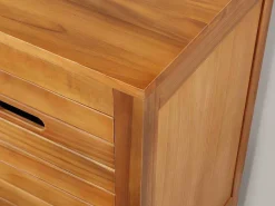 Badkamermeubel Van Acaciahout Met Enkele Wastafel - 130 Cm - Pulukan-Vente-unique Online