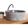 Badkamerwastafel Van Marmer Volca - Kleur Grijs-Shower & Design Outlet
